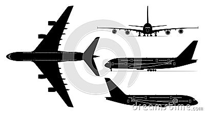 Passenger jetliner vector Vector Illustration