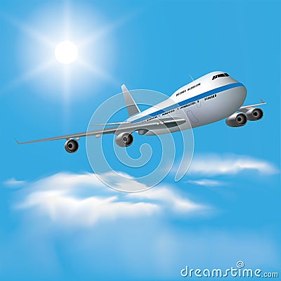 Passenger plane Vector Illustration