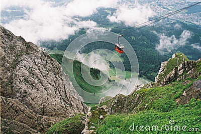 Passenger ropeway Stock Photo