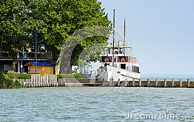 Passenger ship on Lake Balaton, Hungary Editorial Stock Photo