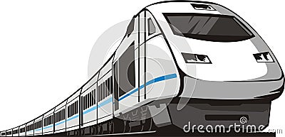 Passenger train Vector Illustration