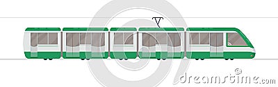 Passenger train. Subway transport underground train vector Vector Illustration