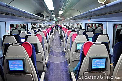 Passenger train in UK Editorial Stock Photo