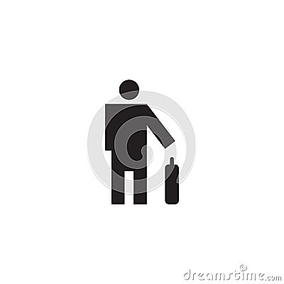 Passenger vector icon logo design Vector Illustration