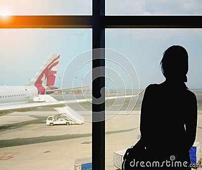 Passenger waiting to get on board a Qatar airways flight to Istanbul, Turkey Editorial Stock Photo