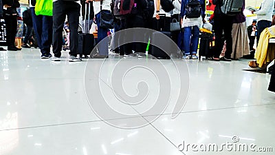 Passenger waiting for the train in the station Editorial Stock Photo