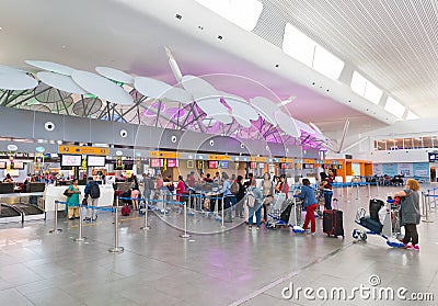 Passengers check in at KLIA 2 airport, Kuala Lumpur Editorial Stock Photo