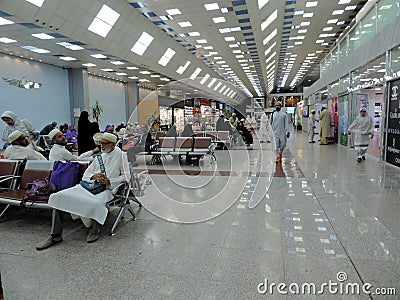 Passengers inside Al Najaf International Airport, Iraq Editorial Stock Photo