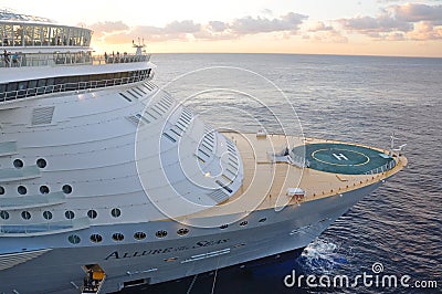 Passengers onboard MS Allure of the Seas Editorial Stock Photo