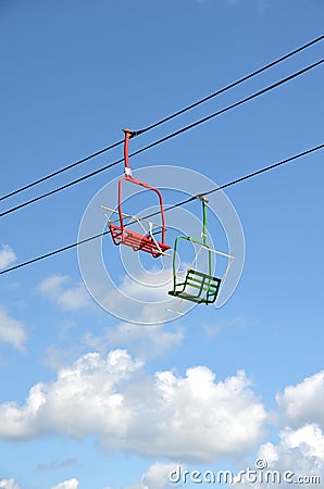 Scenic Chairlift Ride Stock Photo