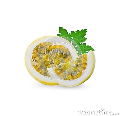 Passion fruit isolated on white Stock Photo