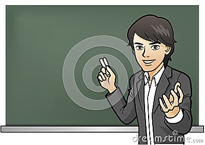 Passionate Cramschool teachers lesson Stock Photo