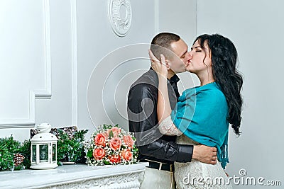 Passionate kiss Stock Photo