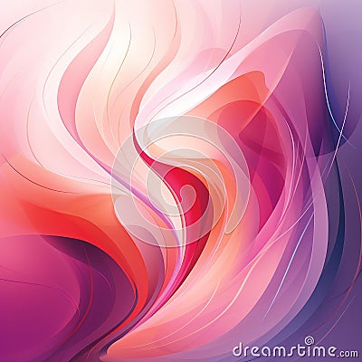 Passionate Love: A Vibrant Abstract Symbol of Romance Cartoon Illustration