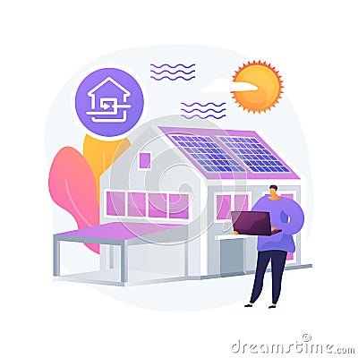 Passive house abstract concept vector illustration. Vector Illustration