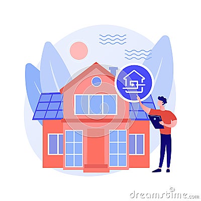 Passive house abstract concept vector illustration. Vector Illustration