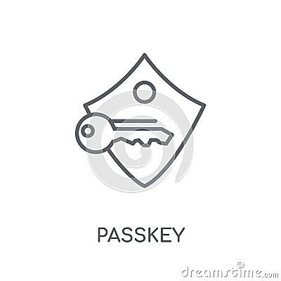 Passkey linear icon. Modern outline Passkey logo concept on whit Vector Illustration