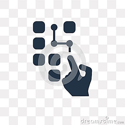 Passkey vector icon isolated on transparent background, Passkey Vector Illustration