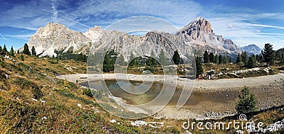 Passo Falzarego in Italy dolomites mountain Stock Photo
