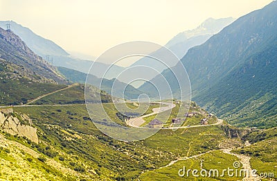 Passo Sempione (Simplon Pass), Switzerland Stock Photo