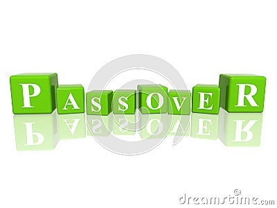 Passover in 3d cubes Stock Photo