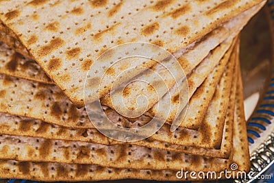 holiday matzoth celebration matzoh jewish passover bread torah Stock Photo