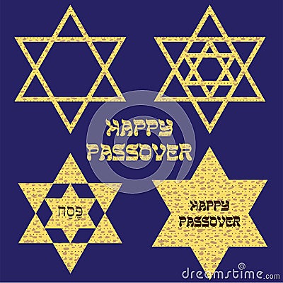 Passover Matzoh jewish stars Stock Photo