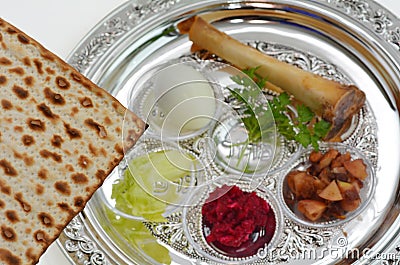 Passover Seder Plate Stock Photo