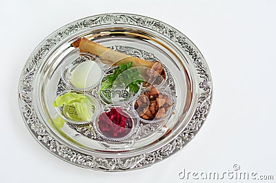 Passover Seder Plate Stock Photo