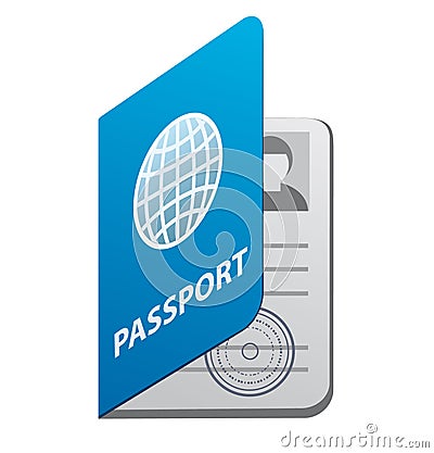 Passport icon Stock Photo