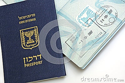 Passport of Israel citizen Stock Photo