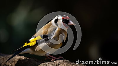 Passport Photo Of Goldfinch: Capturing The Beauty Of Nature Stock Photo
