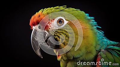 Passport Photo Of Parrot: Capturing The Perfect Shot With A 50mm Lens Stock Photo