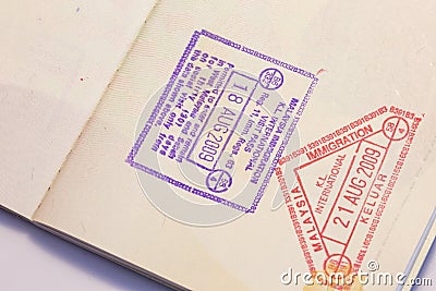 Passport Stamp Stock Photo