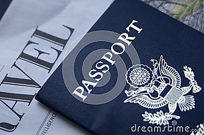 Passport and travel Stock Photo