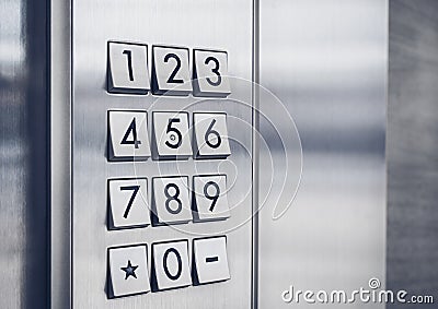 Password code Keypad Security system protected Stock Photo