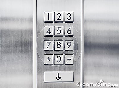 Password code Security keypad system protection Stock Photo