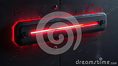 Password Cracking Concept: Minimalist Input Field with Rapid Red Flashing Stock Photo