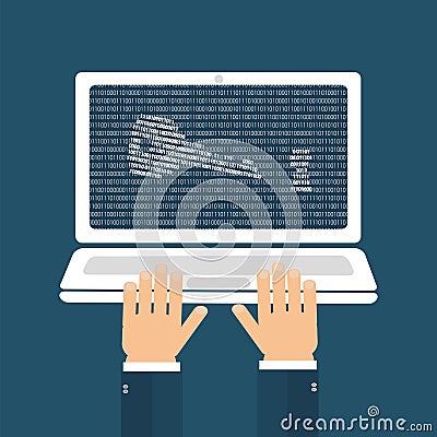 Password hacker concept Vector Illustration