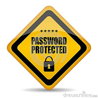 Password protected Vector Illustration