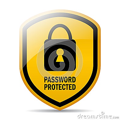 Password protected Vector Illustration