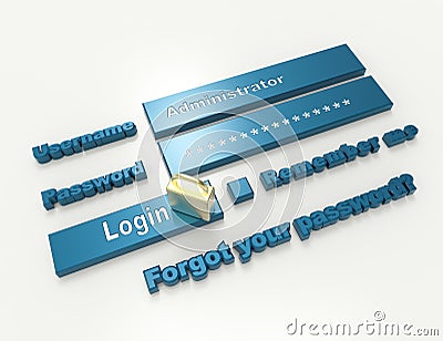 Password security Stock Photo