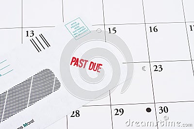 Past Due Bill Stock Photo