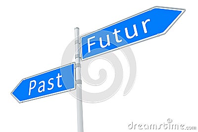 Past - futur Stock Photo