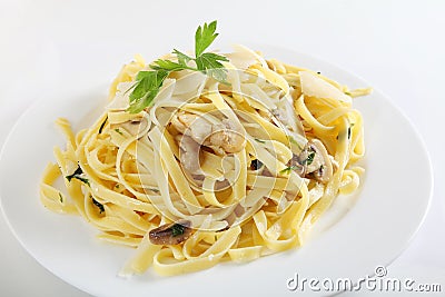 Pasta ai funghi Stock Photo