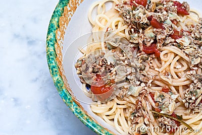 Pasta allo scoglio Stock Photo