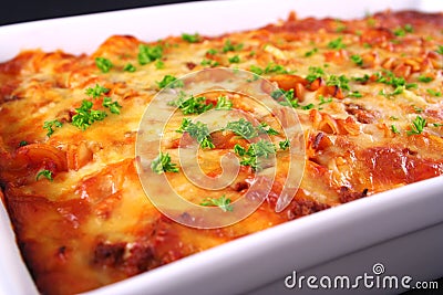 Pasta bake Stock Photo