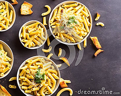 mac and cheese, pasta Stock Photo