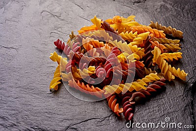 Colored Eco Pasta Stock Photo