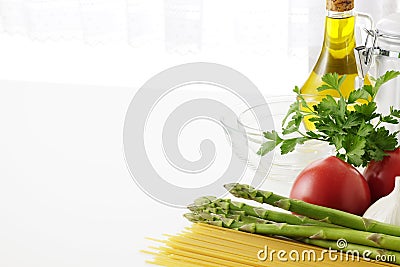 Pasta cooking Stock Photo